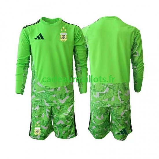 Argentine Maillot avec flocage Gardien 3ème Coupe du Monde 2026 ,Tenue Enfant ML