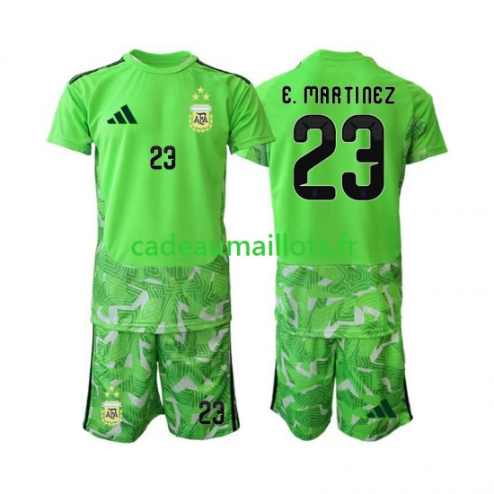 Argentine Maillot avec flocage Emiliano Martinez 23 Gardien 3ème Coupe du Monde 2026 ,Tenue Enfant MC