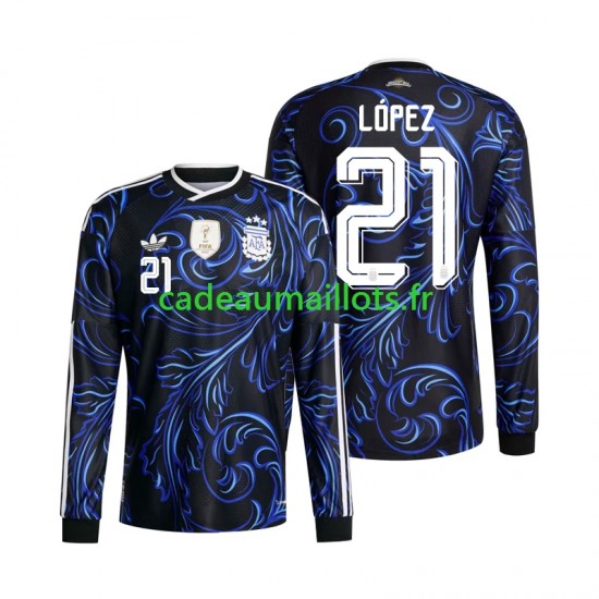 Argentine Maillot avec flocage Jose Manuel Lopez 21 Extérieur Coupe du Monde 2026 ,Homme ML