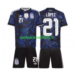 Argentine Maillot avec flocage Jose Manuel Lopez 21 Extérieur Coupe du Monde 2026 ,Tenue Enfant MC