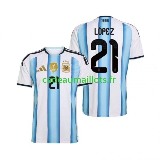 Argentine Maillot avec flocage Jose Manuel Lopez 21 Domicile Coupe du Monde 2026 ,Homme MC