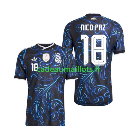 Argentine Maillot avec flocage Nico Paz 18 Extérieur Coupe du Monde 2026 ,Homme MC