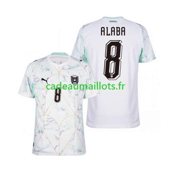 Autriche Maillot avec flocage David Alaba 8 Extérieur Coupe du Monde 2026 ,Homme MC