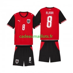Autriche Maillot avec flocage David Alaba 8 Domicile Coupe du Monde 2026 ,Tenue Enfant MC
