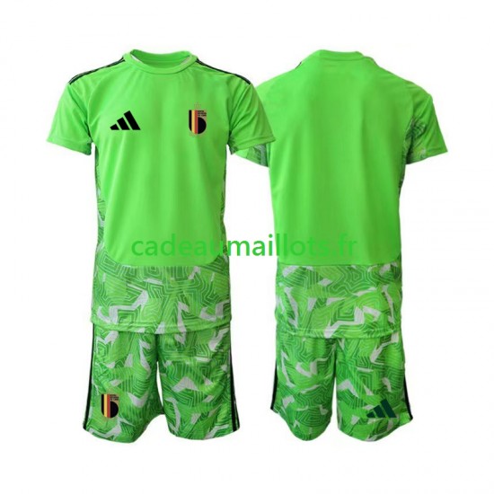 Belgique Maillot avec flocage Gardien 3ème Coupe du Monde 2026 ,Tenue Enfant MC