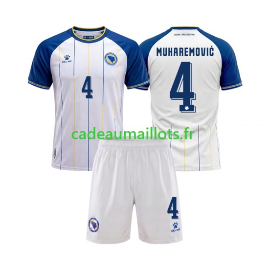 Bosnie Herzégovine Maillot avec flocage Tarik Muharemovic 4 Extérieur Coupe du Monde 2026 ,Tenue Enfant MC