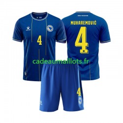 Bosnie Herzégovine Maillot avec flocage Tarik Muharemovic 4 Domicile Coupe du Monde 2026 ,Tenue Enfant MC