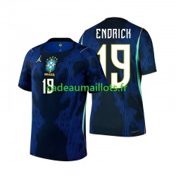 Brésil Maillot avec flocage Endrick 19 Extérieur Coupe du Monde 2026 ,Homme MC