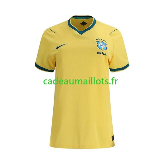 Brésil Maillot avec flocage Domicile Coupe du Monde 2026 ,Femme MC