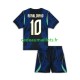 Brésil Maillot avec flocage Ronaldinho 10 Extérieur Coupe du Monde 2026 ,Tenue Enfant MC