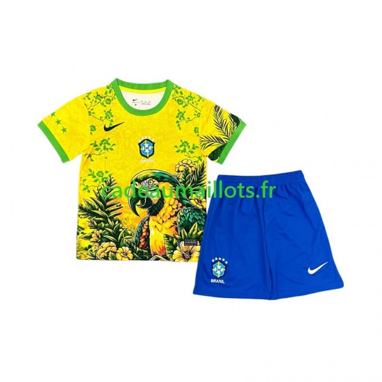 Brésil Maillot avec flocage Special Domicile 2026 ,Tenue Enfant MC