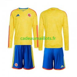 Colombie Maillot avec flocage Domicile Coupe du Monde 2026 ,Tenue Enfant ML