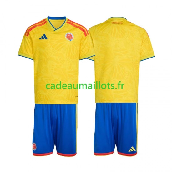 Colombie Maillot avec flocage Domicile Coupe du Monde 2026 ,Tenue Enfant MC