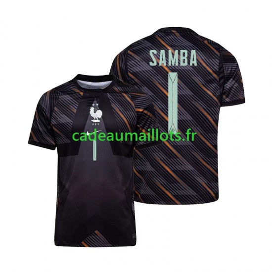 France Maillot avec flocage Brice Samba 1 Gardien Domicile Coupe du Monde 2026 ,Homme MC