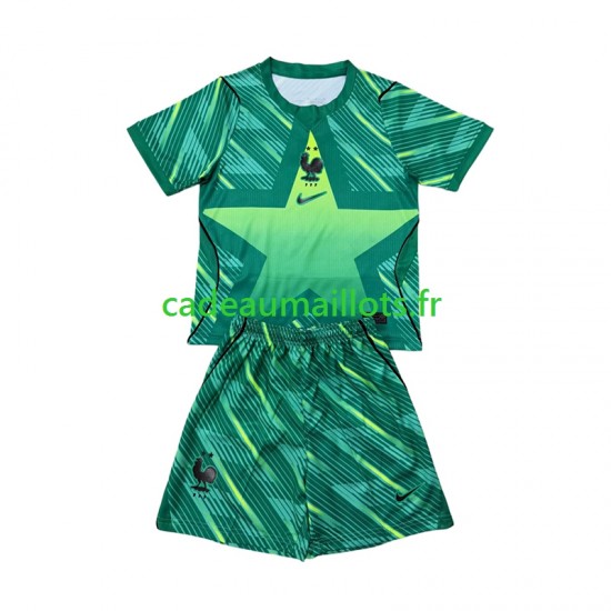 France Maillot avec flocage Gardien 3ème Coupe du Monde 2026 ,Tenue Enfant MC