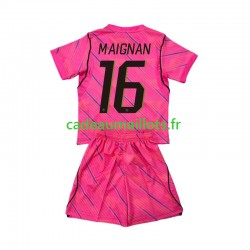 France Maillot avec flocage Mike Maignan 16 Gardien Extérieur Coupe du Monde 2026 ,Tenue Enfant MC