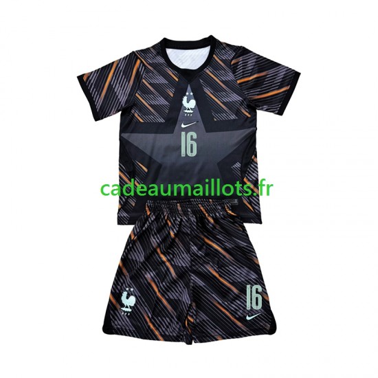 France Maillot avec flocage Mike Maignan 16 Gardien Domicile Coupe du Monde 2026 ,Tenue Enfant MC