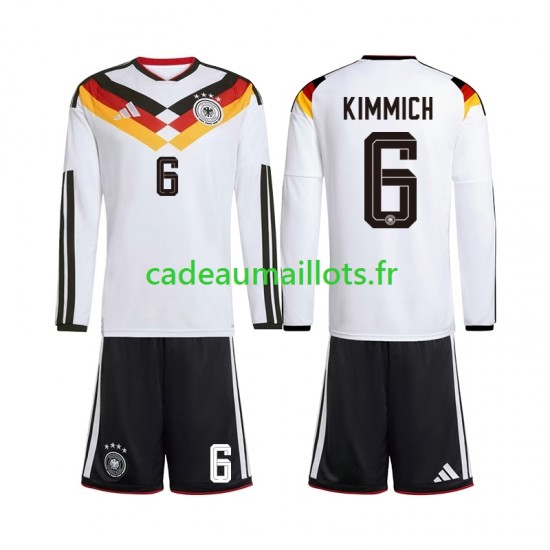 Allemagne Maillot avec flocage Joshua Kimmich 6 Domicile Coupe du Monde 2026 ,Tenue Enfant ML