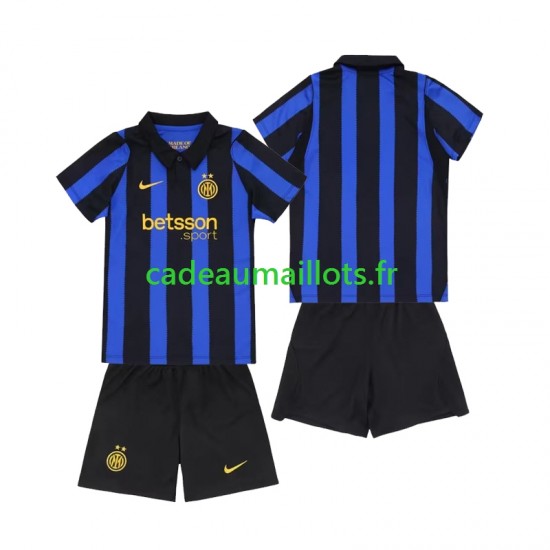 Inter Milan Maillot avec flocage Domicile 2026-2027 ,Tenue Enfant MC