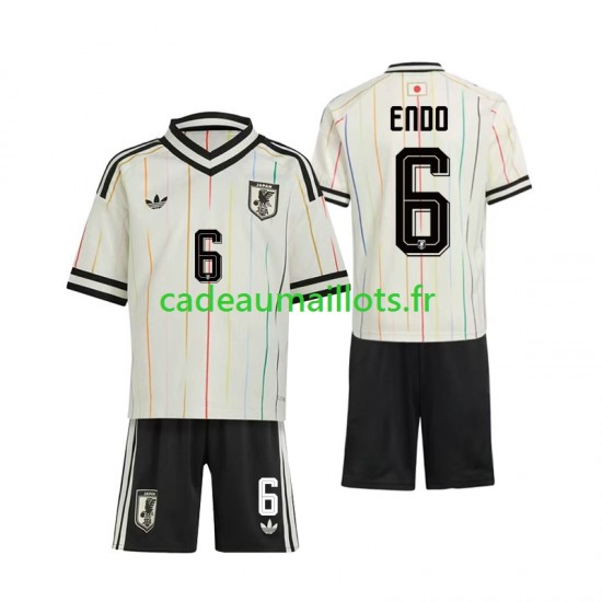 Japon Maillot avec flocage Wataru Endo 6 Extérieur Coupe du Monde 2026 ,Tenue Enfant MC
