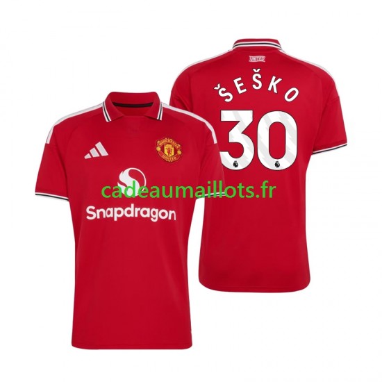 Manchester United Maillot avec flocage Benjamin Sesko 30 Domicile 2026-2027 ,Homme MC