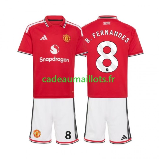 Manchester United Maillot avec flocage Bruno Fernandes 8 Domicile 2026-2027 ,Tenue Enfant MC