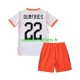 Pays-Bas Maillot avec flocage Denzel Dumfries 22 Extérieur Coupe du Monde 2026 ,Tenue Enfant MC