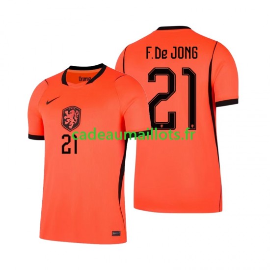 Pays-Bas Maillot avec flocage Frenkie de Jong 21 Domicile Coupe du Monde 2026 ,Homme MC