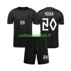 Norvège Maillot avec flocage Antonio NUSA 20 Extérieur Coupe du Monde 2026 ,Tenue Enfant MC