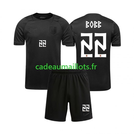 Norvège Maillot avec flocage Oscar Bobb 22 Extérieur Coupe du Monde 2026 ,Tenue Enfant MC