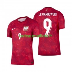 Pologne Maillot avec flocage Robert Lewandowski 9 Extérieur 2026 ,Homme MC