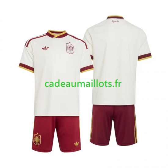 Espagne Maillot avec flocage Extérieur Coupe du Monde 2026 ,Tenue Enfant MC