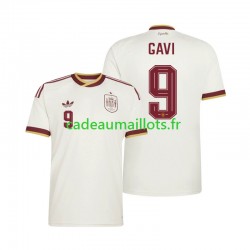 Espagne Maillot avec flocage Gavi 9 Extérieur Coupe du Monde 2026 ,Homme MC