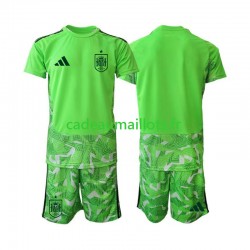 Espagne Maillot avec flocage 6th Green color Gardien Coupe du Monde 2026 ,Tenue Enfant MC