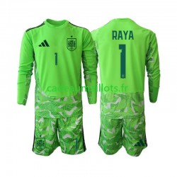 Espagne Maillot avec flocage David Raya 1 6th Green color Gardien Coupe du Monde 2026 ,Tenue Enfant ML