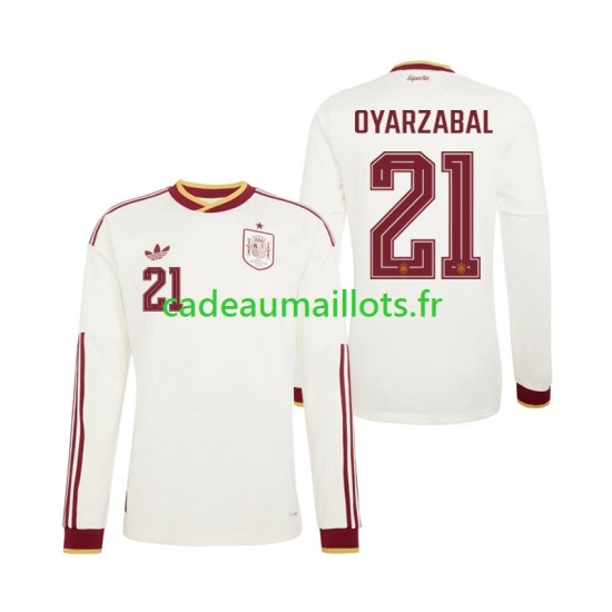 Espagne Maillot avec flocage Mikel Oyarzabal 21 Extérieur Coupe du Monde 2026 ,Homme ML