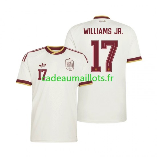 Espagne Maillot avec flocage Nico Williams 17 Extérieur Coupe du Monde 2026 ,Homme MC