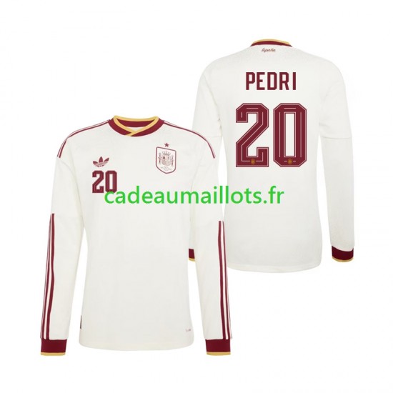 Espagne Maillot avec flocage Pedri 20 Extérieur Coupe du Monde 2026 ,Homme ML