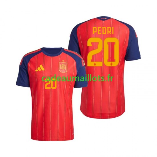 Espagne Maillot avec flocage Pedri 20 Domicile Coupe du Monde 2026 ,Homme MC
