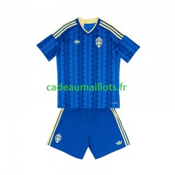 Suède Maillot avec flocage Extérieur Coupe du Monde 2026 ,Tenue Enfant MC