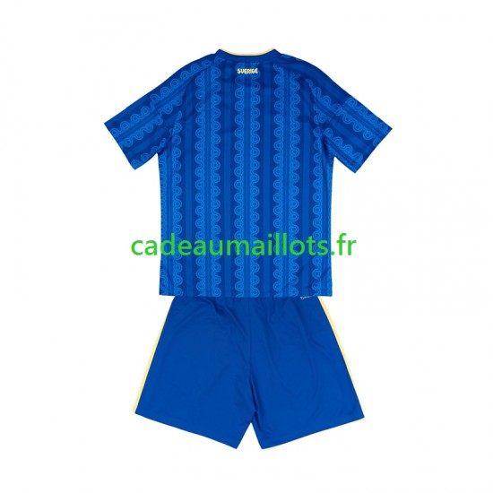 Suède Maillot avec flocage Extérieur Coupe du Monde 2026 ,Tenue Enfant MC