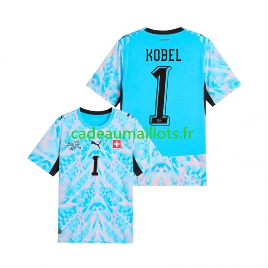 Suisse Maillot avec flocage Gregor Kobel 1 Gardien Domicile Coupe du Monde 2026 ,Homme MC