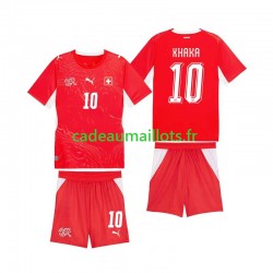 Suisse Maillot avec flocage Granit Xhaka 10 Domicile Coupe du Monde 2026 ,Tenue Enfant MC