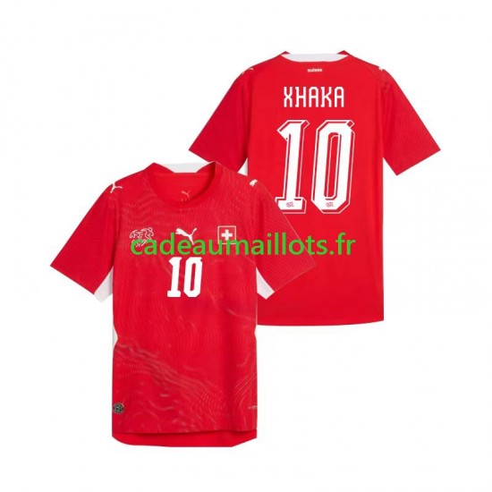 Suisse Maillot avec flocage Granit Xhaka 10 Domicile Coupe du Monde 2026 ,Homme MC