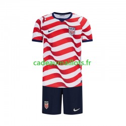 États-Unis Maillot avec flocage Domicile Coupe du Monde 2026 ,Tenue Enfant MC