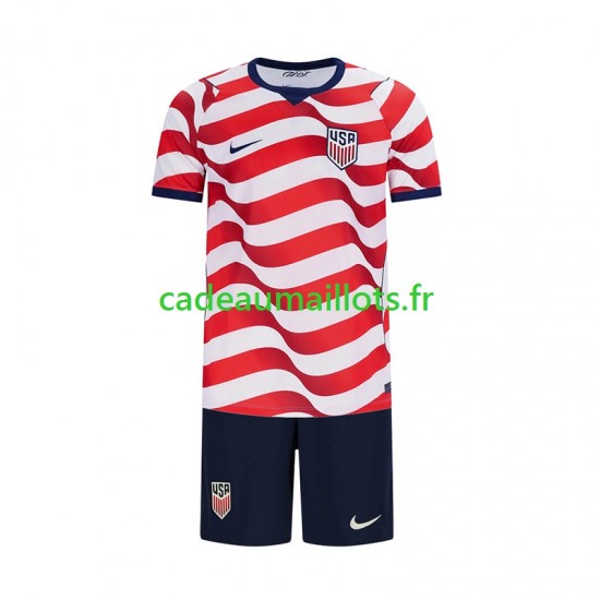 États-Unis Maillot avec flocage Domicile Coupe du Monde 2026 ,Tenue Enfant MC