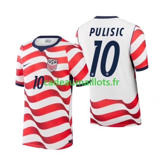 États-Unis Maillot avec flocage Christian Pulisic 10 Domicile Coupe du Monde 2026 ,Homme MC