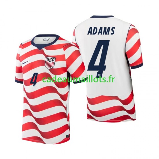 États-Unis Maillot avec flocage Tyler Adams 4 Domicile Coupe du Monde 2026 ,Homme MC