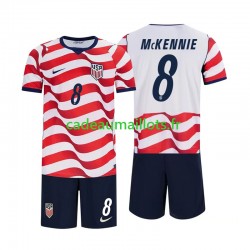 États-Unis Maillot avec flocage Weston McKennie 8 Domicile Coupe du Monde 2026 ,Tenue Enfant MC