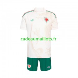 Pays de Galles Maillot avec flocage Extérieur Coupe du Monde 2026 ,Tenue Enfant MC